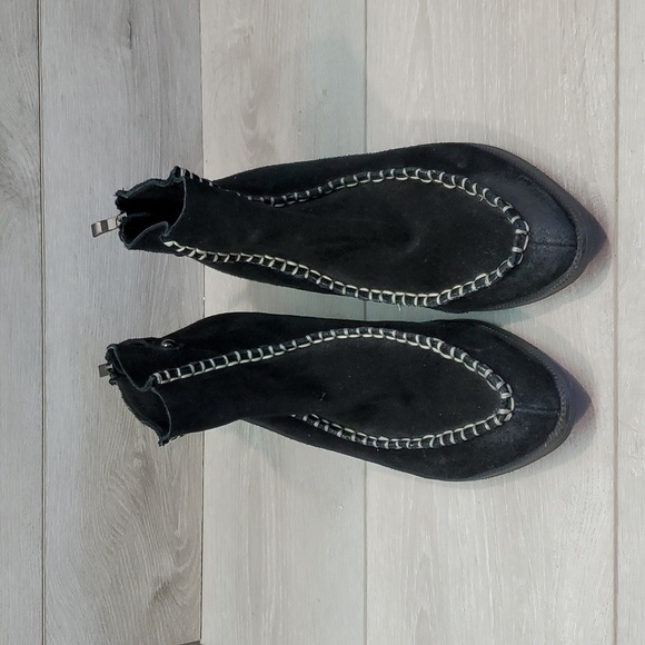 Anthropologie Antelope Womens WhipstitchSuede Ankle Boots shoes sz 39/9 - Picture 4 of 14